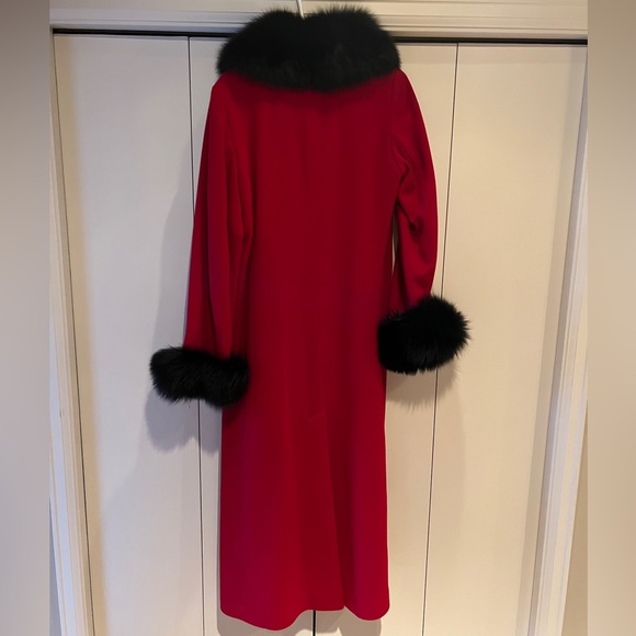 Stunning ❤️ Vintage ‼️ Wool & Cashmere Coat With Removable Fur Collar & Cuffs - Picture 11 of 11